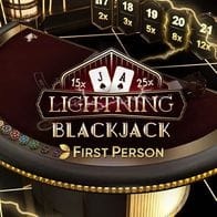 First Person Lightning Blackjack game screenshot